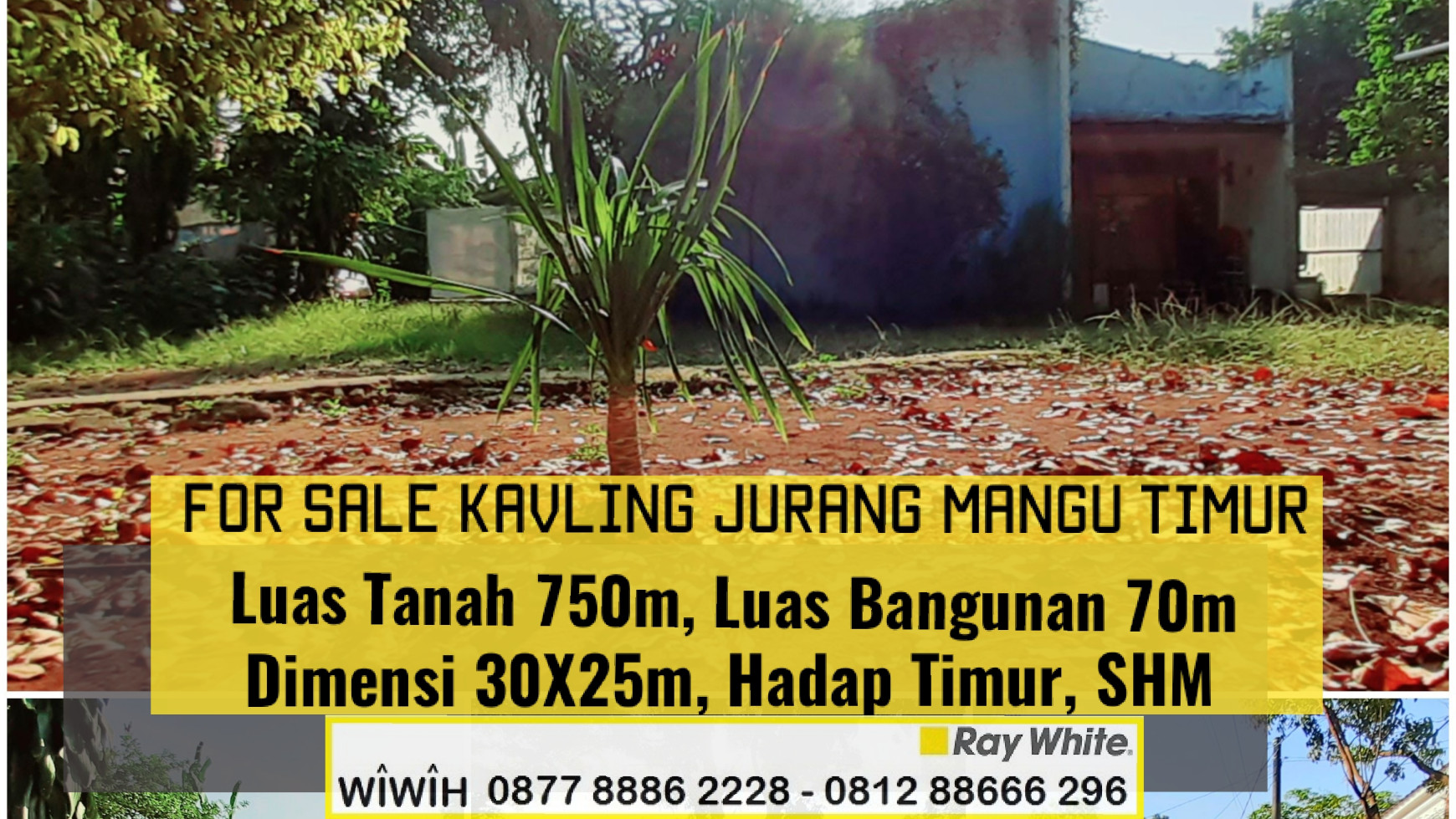 Kavling MURAH  di Jurang Mangu Timur dekat Kawasan Bintaro, Luas 750m Harga 5Jt/m Nego