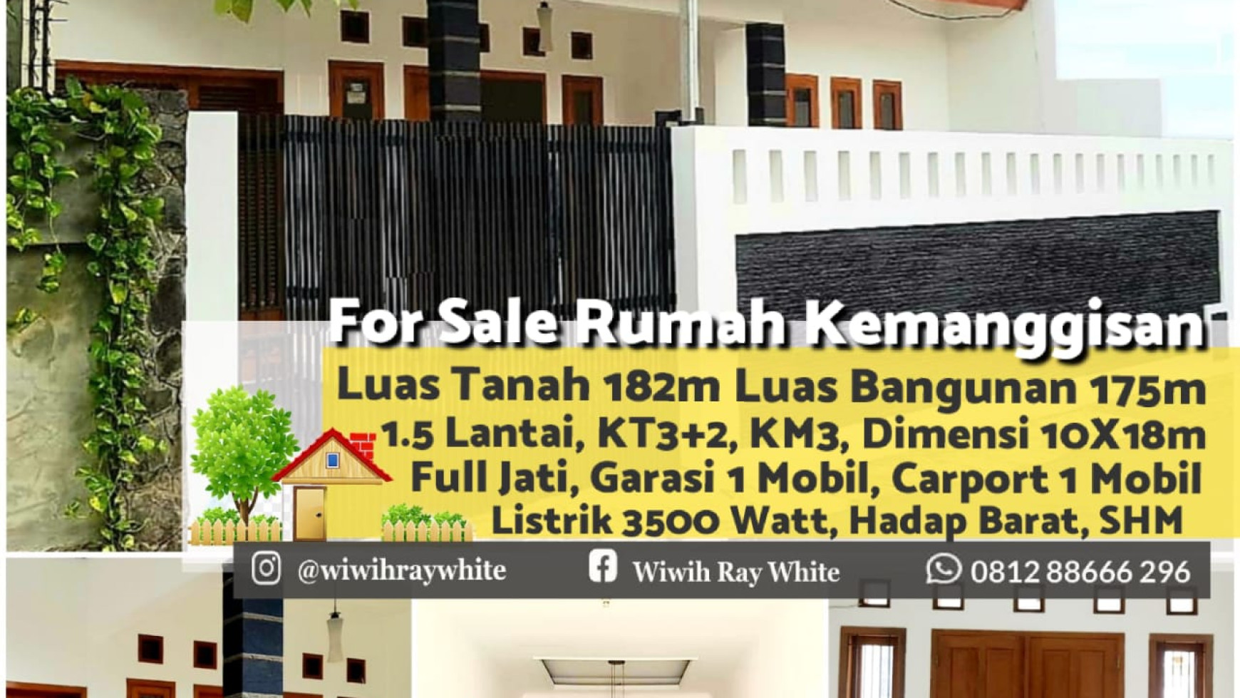 Jual Cepat!!! Rumah Siap Huni Full Jati di Kemanggisan, Jakarta Barat, Luas 182m Harga 3.5M, Jarang Ada