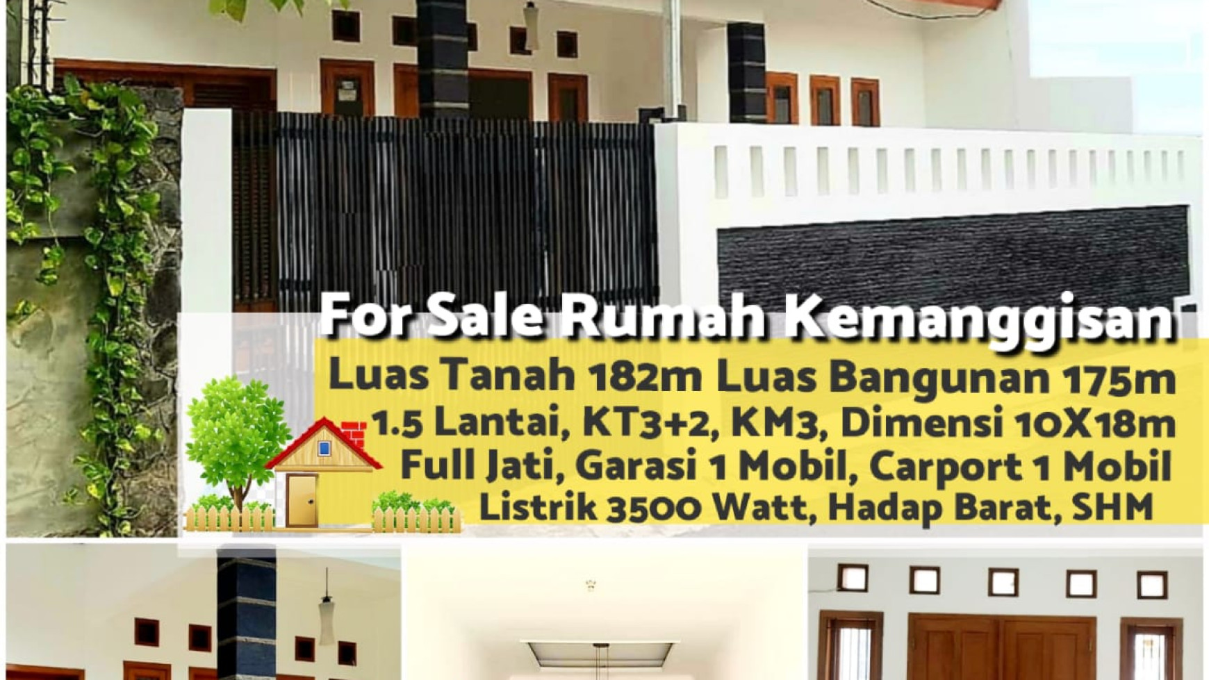 Jual Cepat!!! Rumah Siap Huni Full Jati di Kemanggisan, Jakarta Barat, Luas 182m Harga 3.5M, Jarang Ada