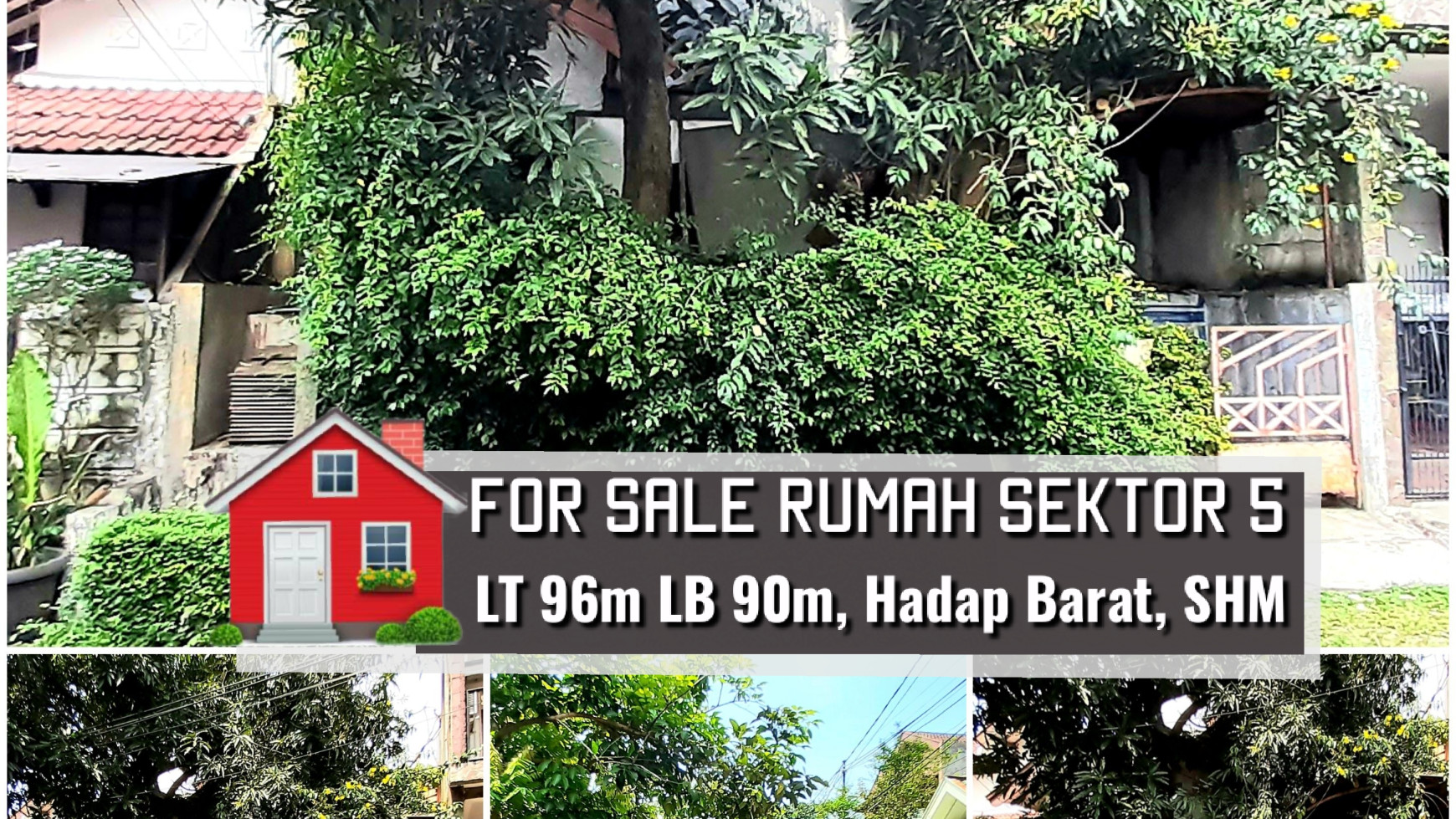 Rumah Lama Hitung Tanah saja di Bintaro Luas 96m Harga 1,3M Nego , MURAH!!!