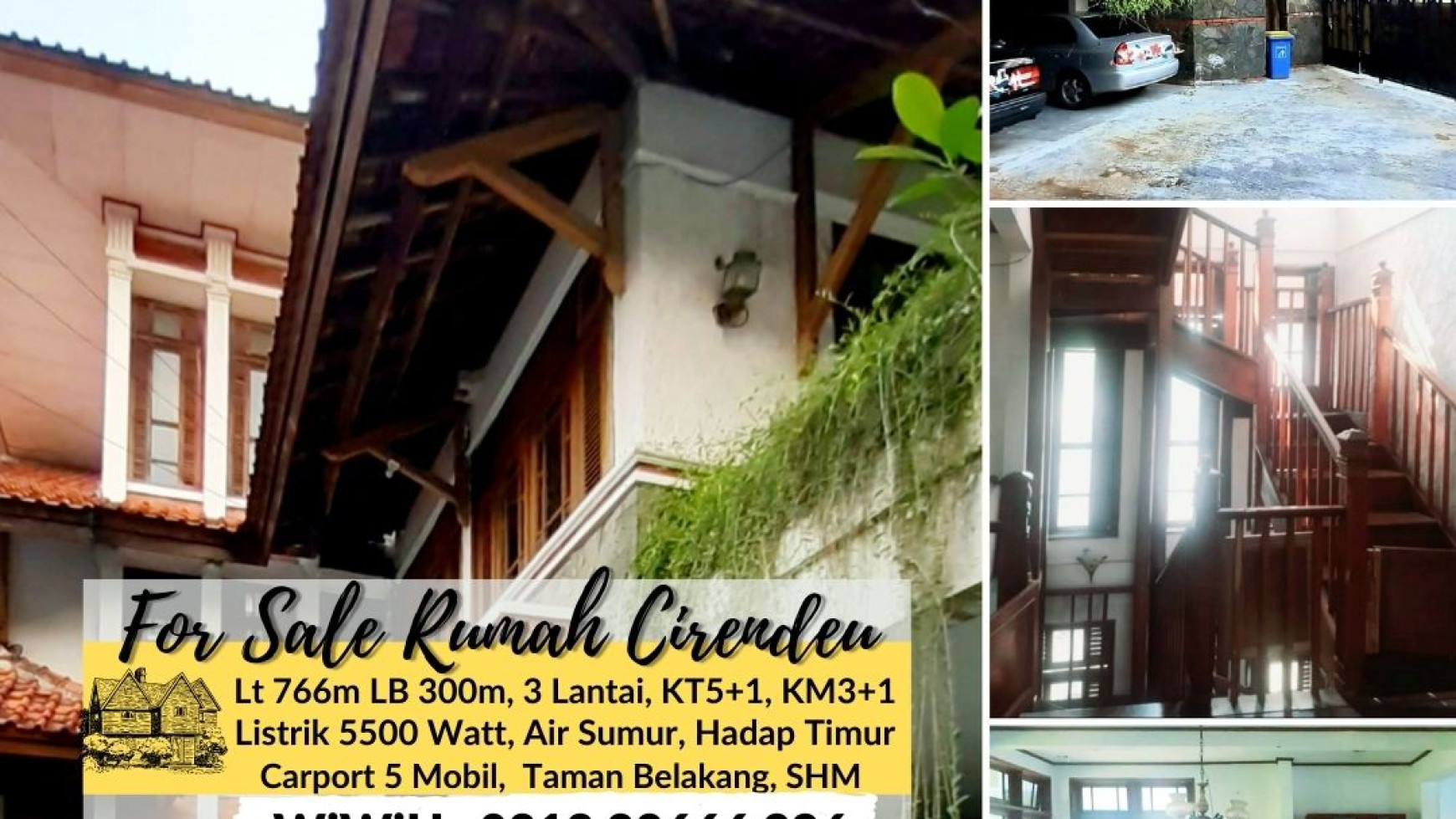 Rumah Tropis Modern di Cirendeu Luas 766m Harga 4M, MURAH!!!