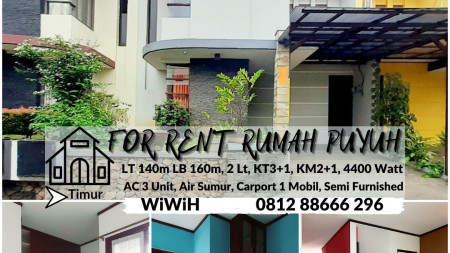 Rumah Minimalis  di  Sektor V, Bintaro Luas 140m Harga 60Jt/Thn nego, Siap Huni Semi Furnished