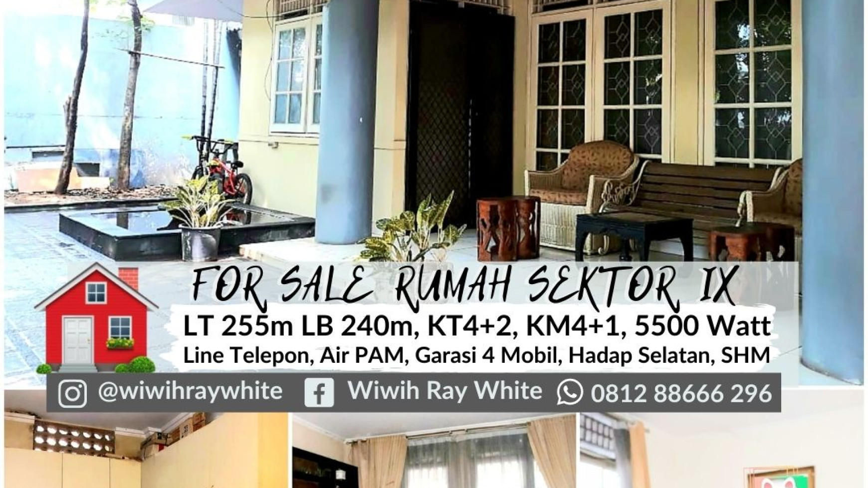 Rumah Klasik di Sektor IX Bintaro Jaya, Luas 255m Harga 3,6M Nego sampai DEAL