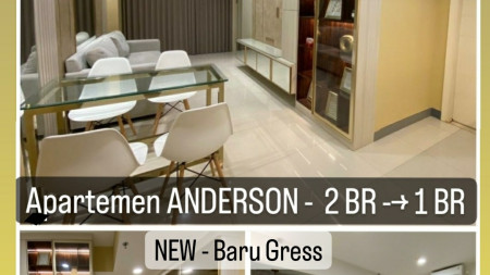 Dijual Apartemen Anderson 2BR jadi 1 BR FULL FURNISHED Baru Modern Mewah Siap Huni