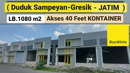 Dijual 3 unit Gudang Panca Bizpark Duduk Sampeyan Gresik + Akses 40 Feet Kontainer + Ruangan Loss + Kantor