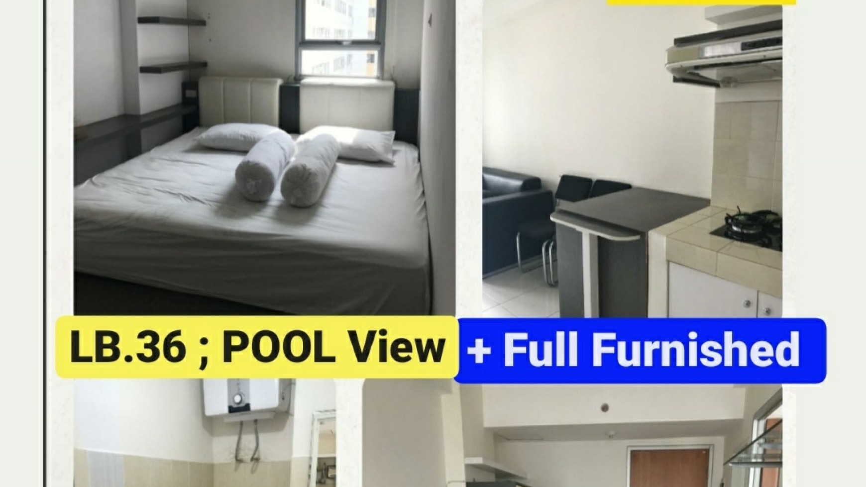 Dijual Apartemen Puncak Permai Surabaya 2 BR dijadikan 1 BR Full Furnished Modern - TerMURAH