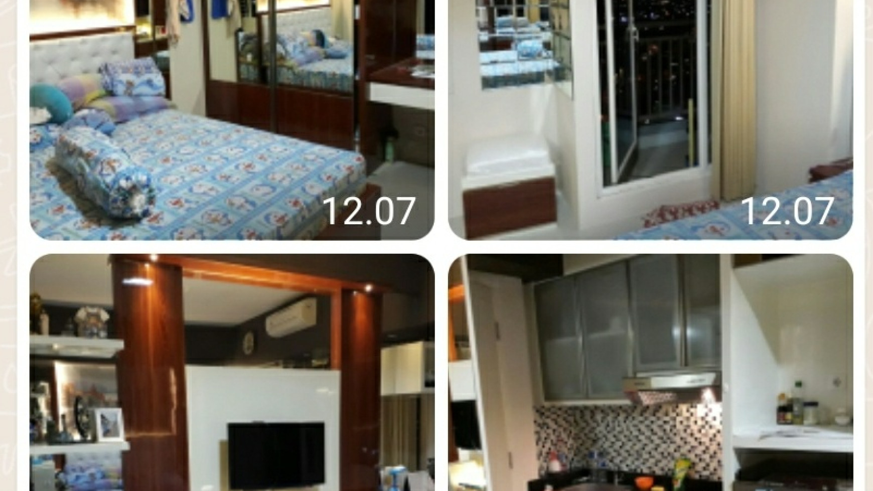 Dijual / Disewakan Apartemen Tanglin tipe Studio Full Furnished + Elektronik Mewah - Siap Huni- Lantai 17 , View Kota