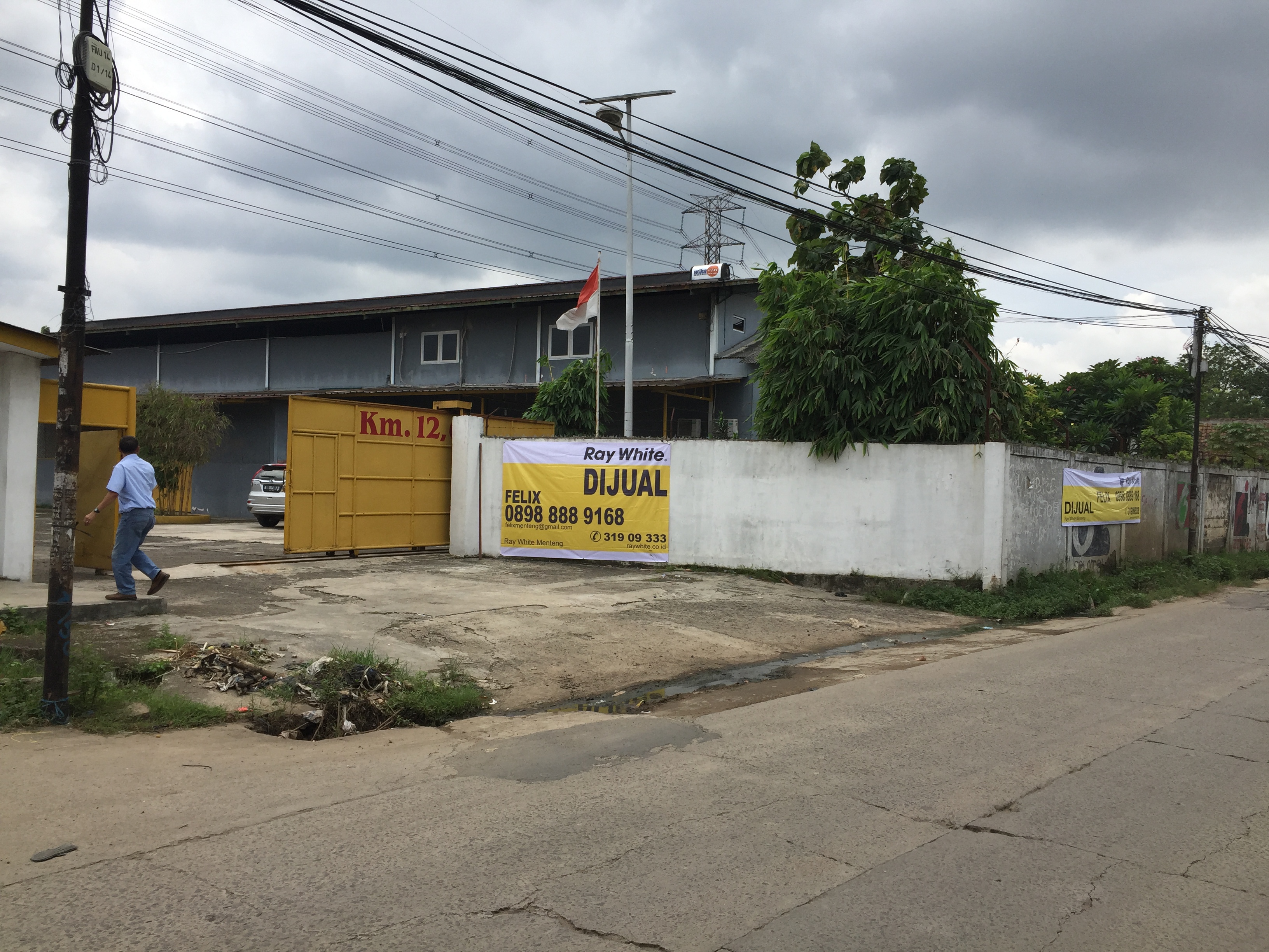 Dijual Gudang / Pabrik Cikupa Jalan Raya Otonom 200 meter Gerbang Tol Cikupa