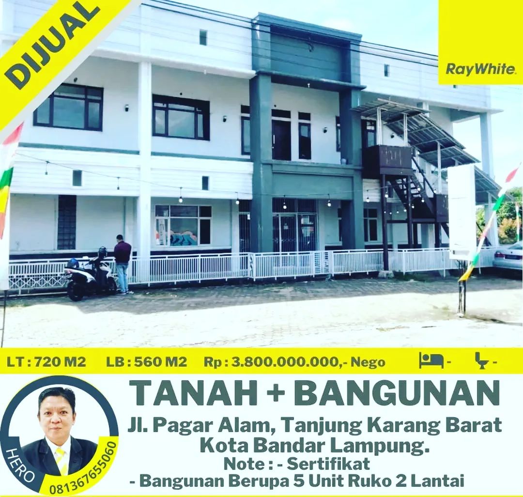 DIJUAL CEPAT RUKO 5 PINTU 2 LANTAI HANYA 3,8 M/NEGO