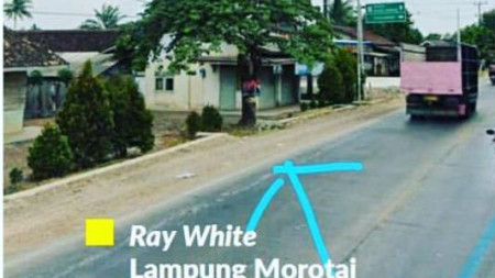 Tanah kosong dipinggir jalan lintas Sumatera Bandar Jaya Lampung Tengah