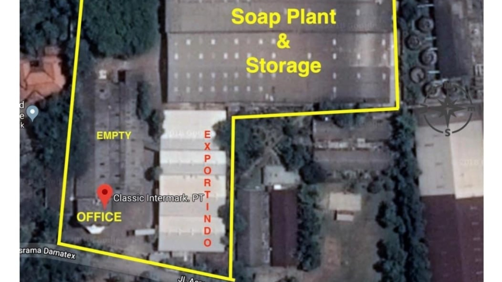 Pabrik / Industri + Gudang Luas 2,2HA di Jl. Thamrin, Cikokol Tangerang