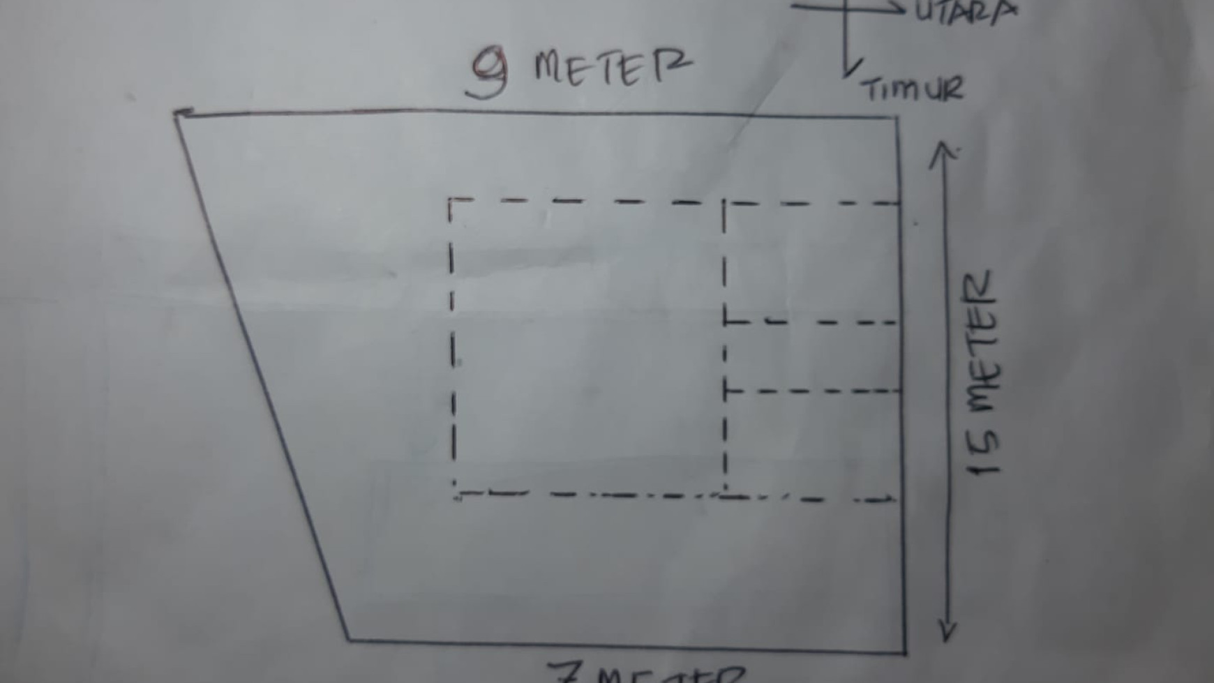 Rumah  hoki hadap taman dan timur