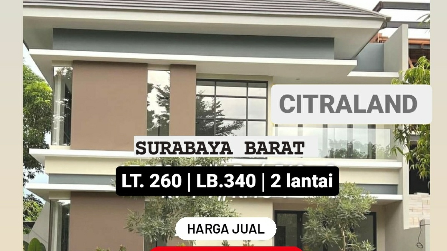 Dijual Rumah Baru Mewah Citraland Eastwood - Woodland - Alam Hijau New Modern Mewah Surabaya - Best Price - Best Location