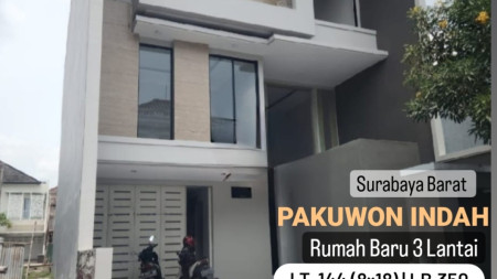 Dijual Rumah Baru Pakuwon Indah The Mansion - Modern Mewah 3 Lantai Surabaya Barat