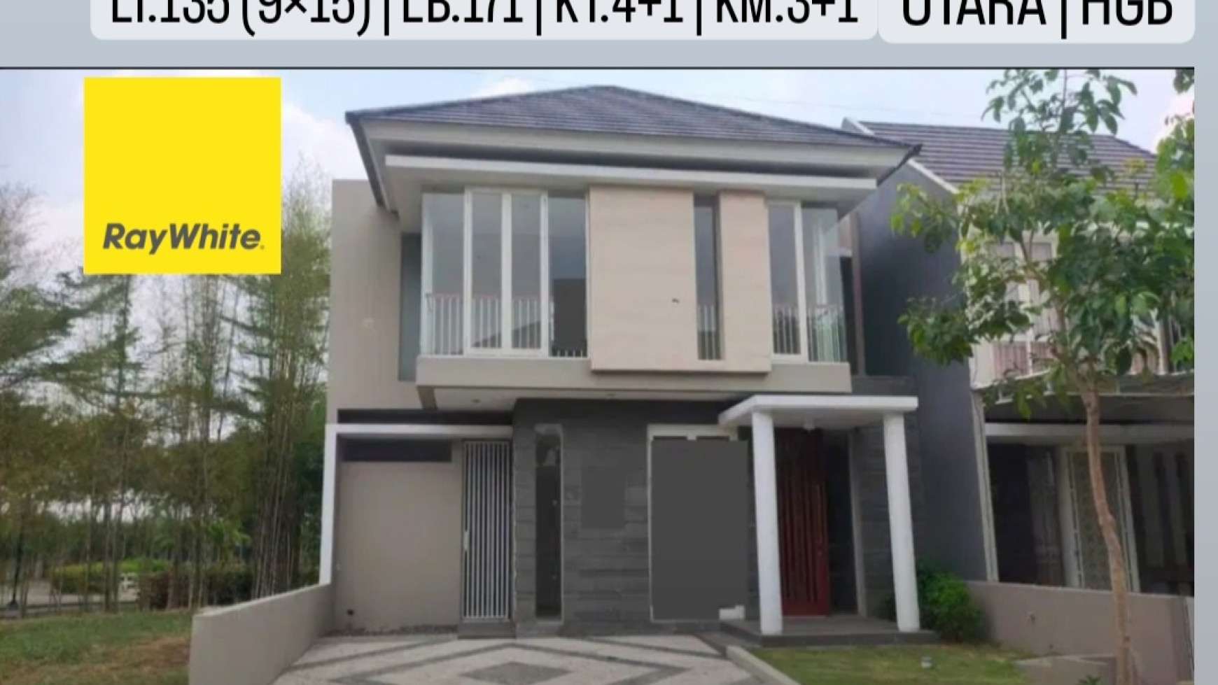 Dijual Rumah The Greenlake Citraland Surabaya- TerLUAS 9'15 - K.Tidur 4+1 - Best Price