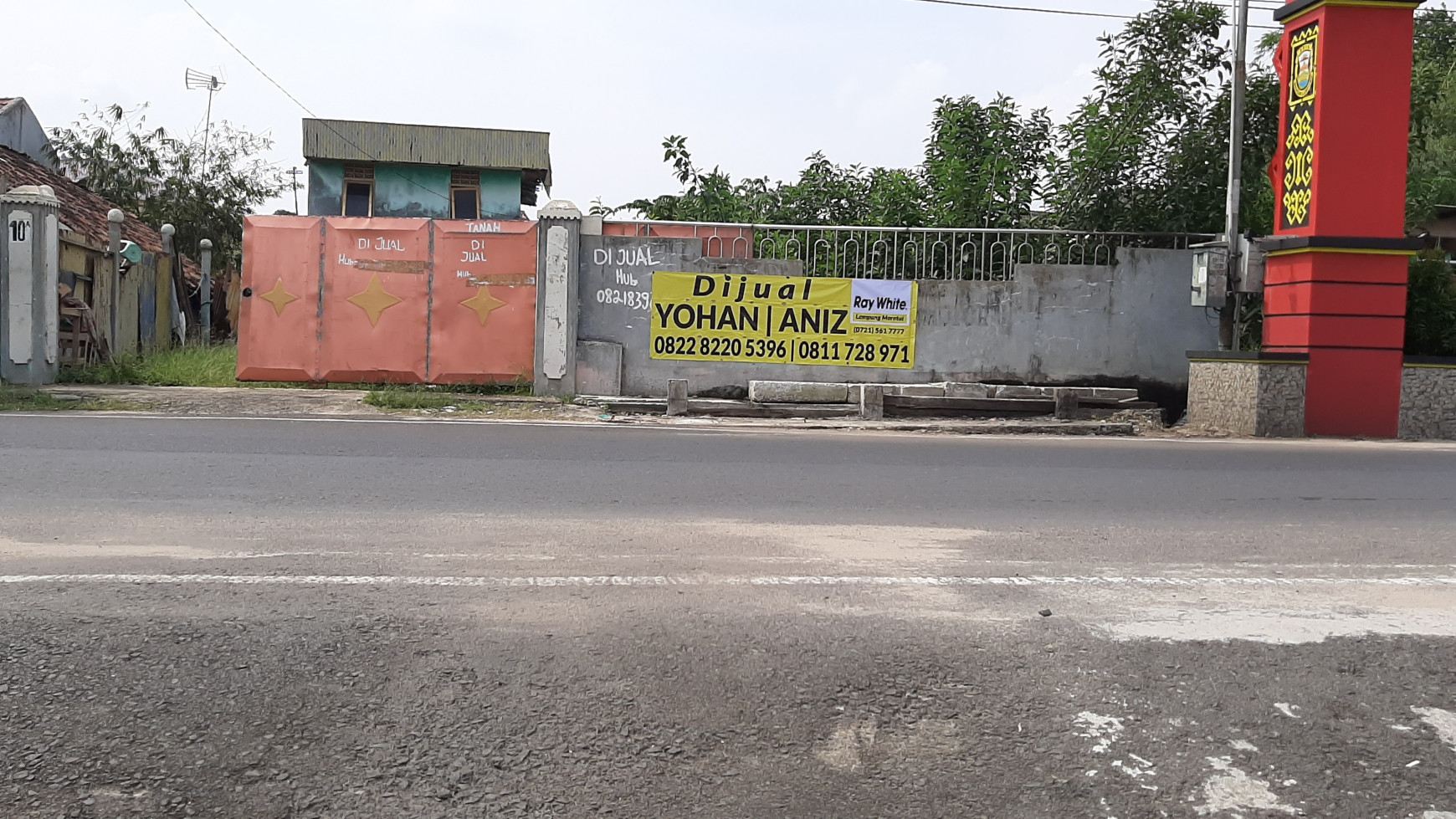 Dijual Tanah Pinggir Jalan Putri Balau Kedamaian Bandarlampung