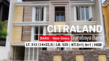 Dijual Rumah Baru Puri Sentra Raya Citraland Surabaya - BONUS SEMI FURNISHED Modern Mewah Lokasi TerDEPAN dekat GWalk Citraland