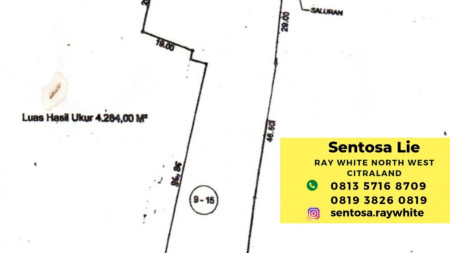 Dijual Tanah + Bangunan Surabaya Pusat - Jl. Mayjen Sungkono - Luas 4284 m2 - Strategis Nol Jalan Raya Utama Komersial area