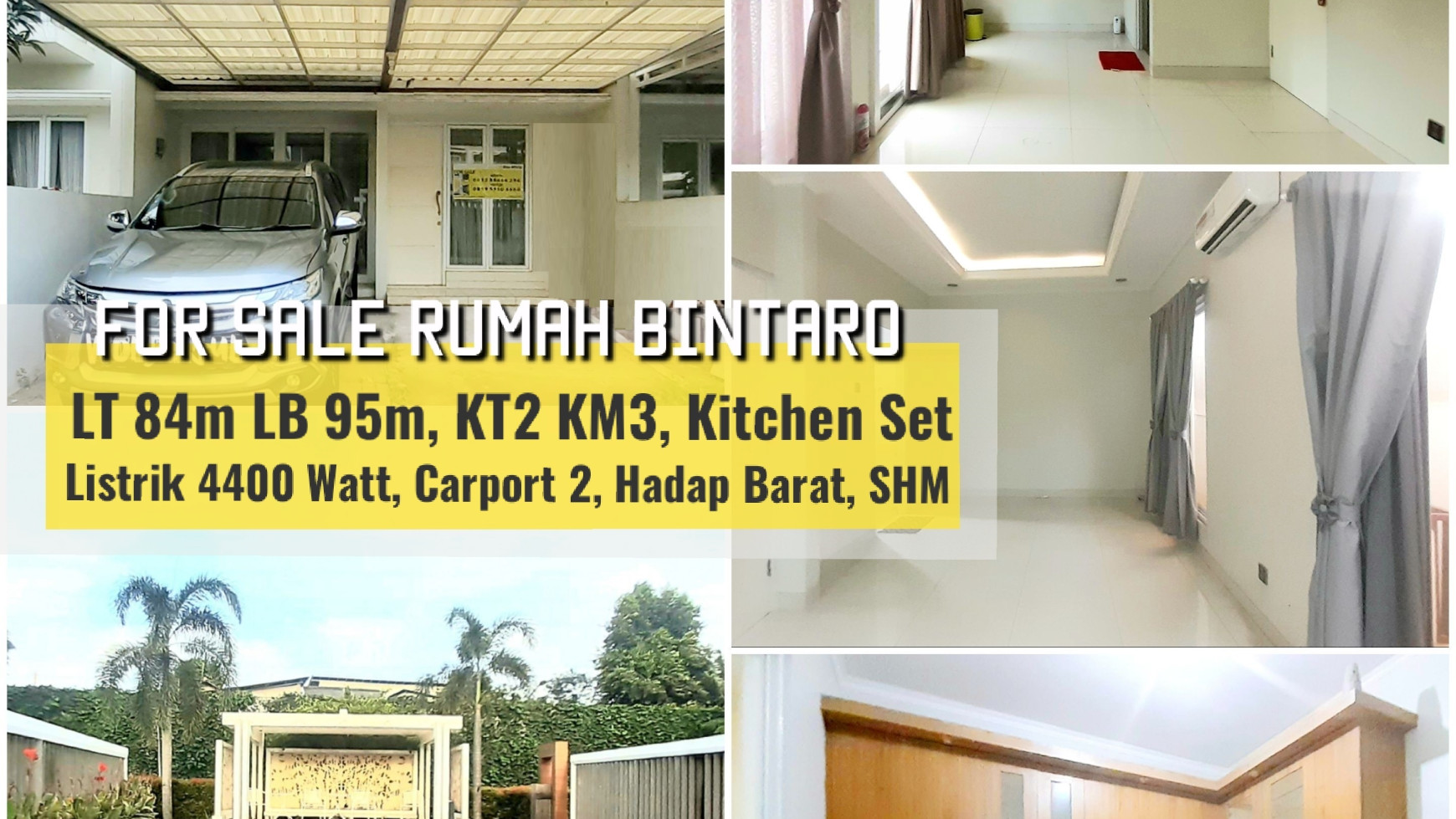 Rumah Cantiq Minimalis Luas 84m2 Harga 1,4M Nego di Bintaro, Hadap Kolam Renang, MURAH!!!