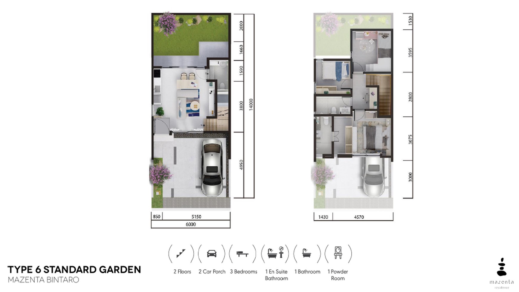 Rumah 2 lantai Full Japanesse style Di Mazenta Residence Bintaro