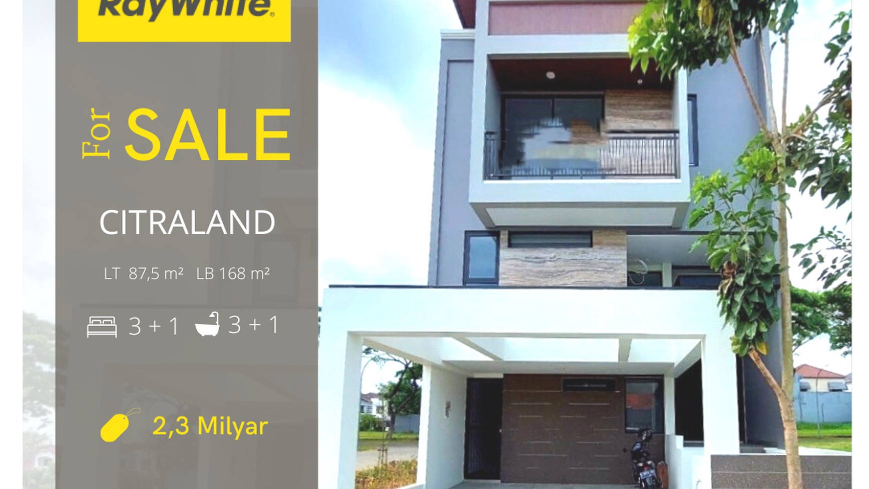 Dijual Rumah Split Level Design Baru Gress Citraland Surabaya 