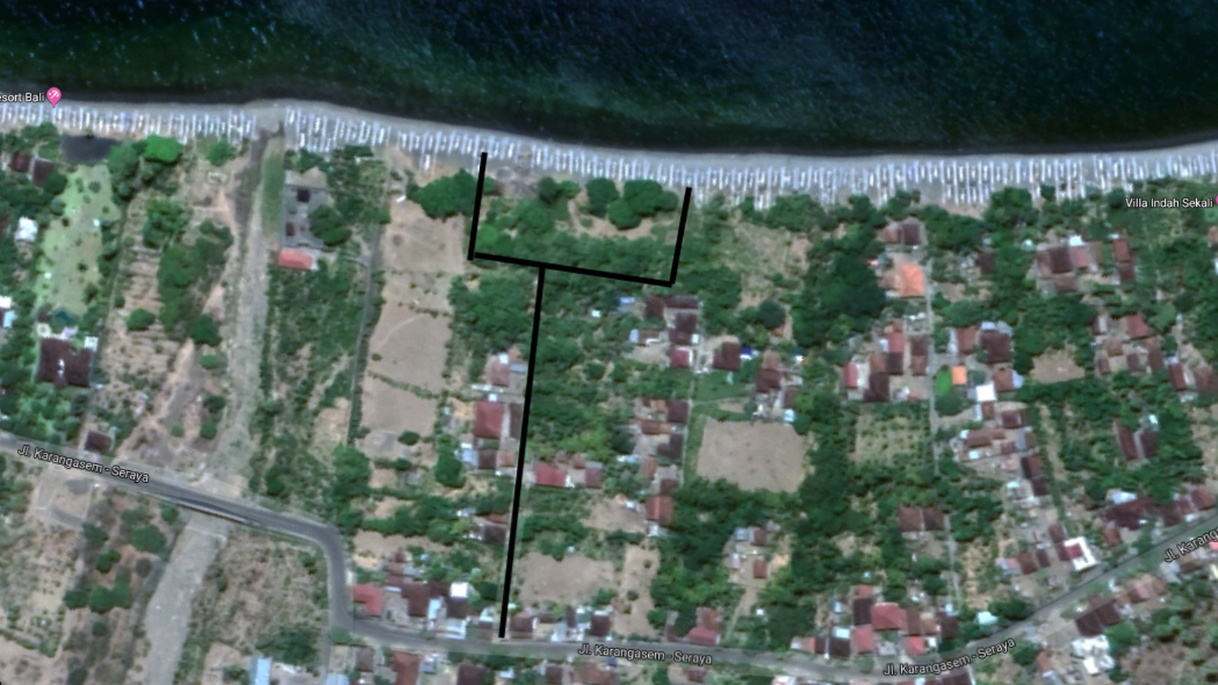 Absolute Beachfront Commercial Zoning Freehold Land  of 2,770 Sqm with 65 meter wide beachfront In Amed