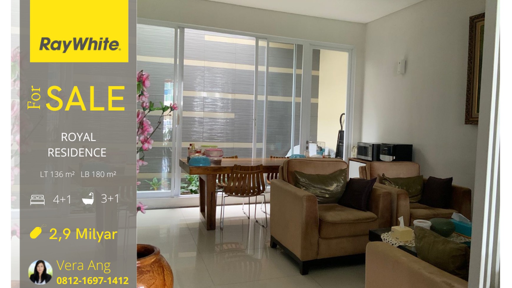 Rumah 2 Lantai 4KT Semi Furnished Royal Residence 