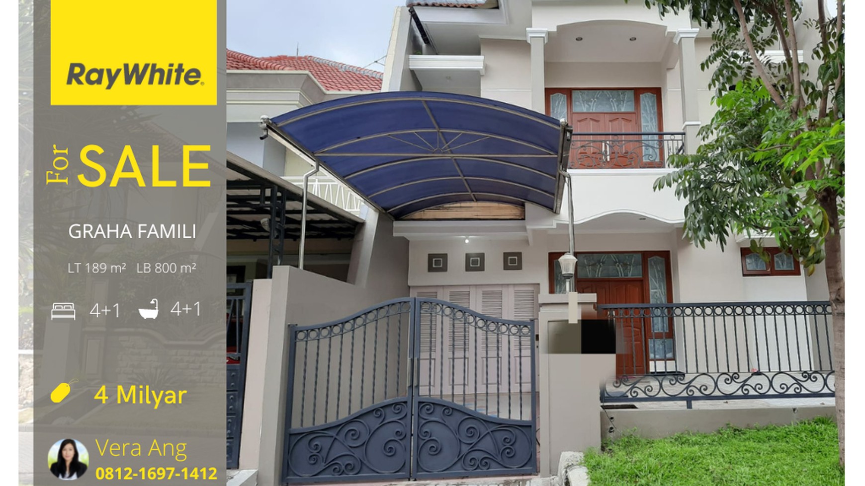 Murah Rumah Graha Famili 4 M masih negooo 2 Lantai Semi Furnished