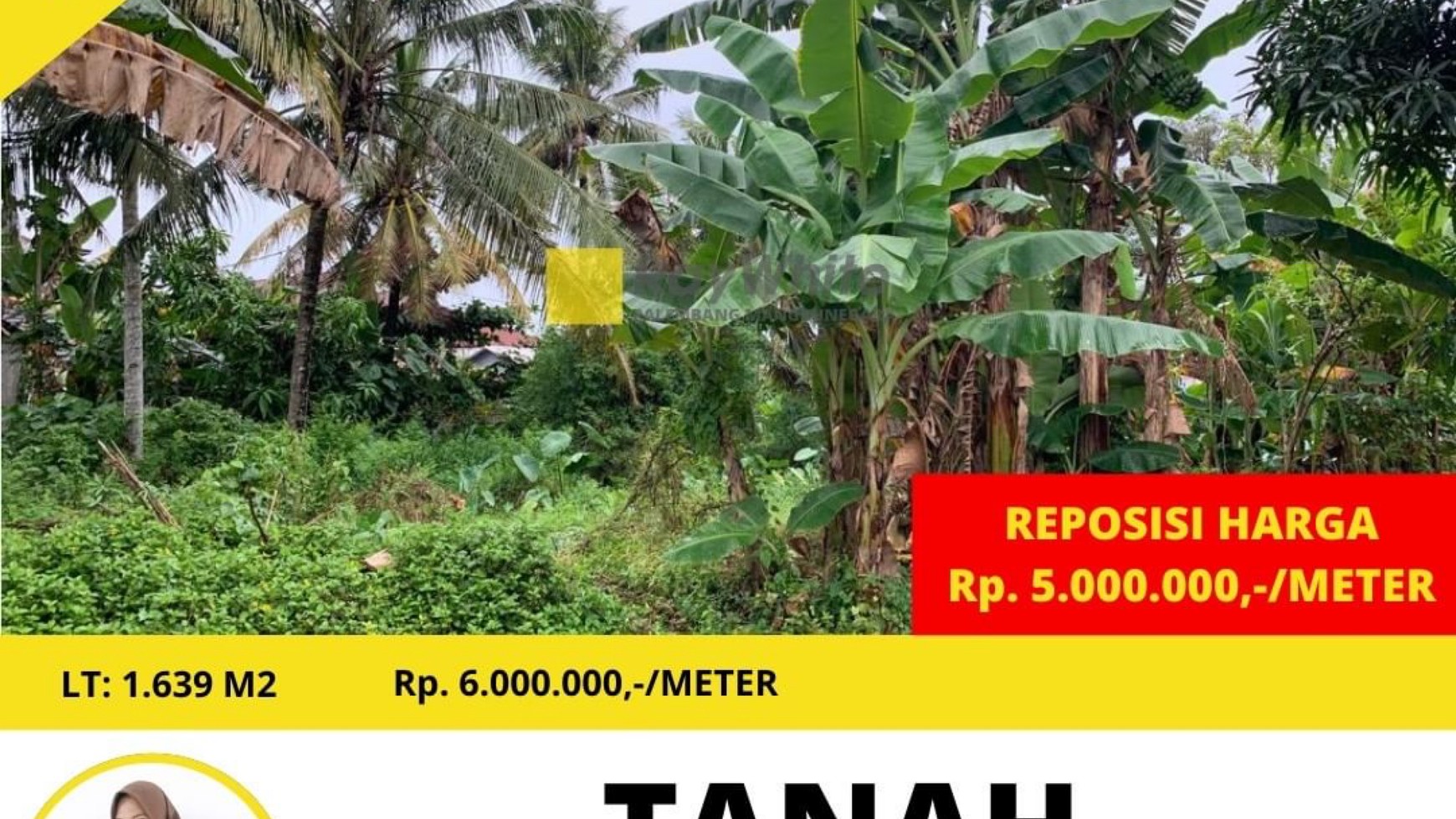 Tanah murah tengah kota palembang daerah bisnis 