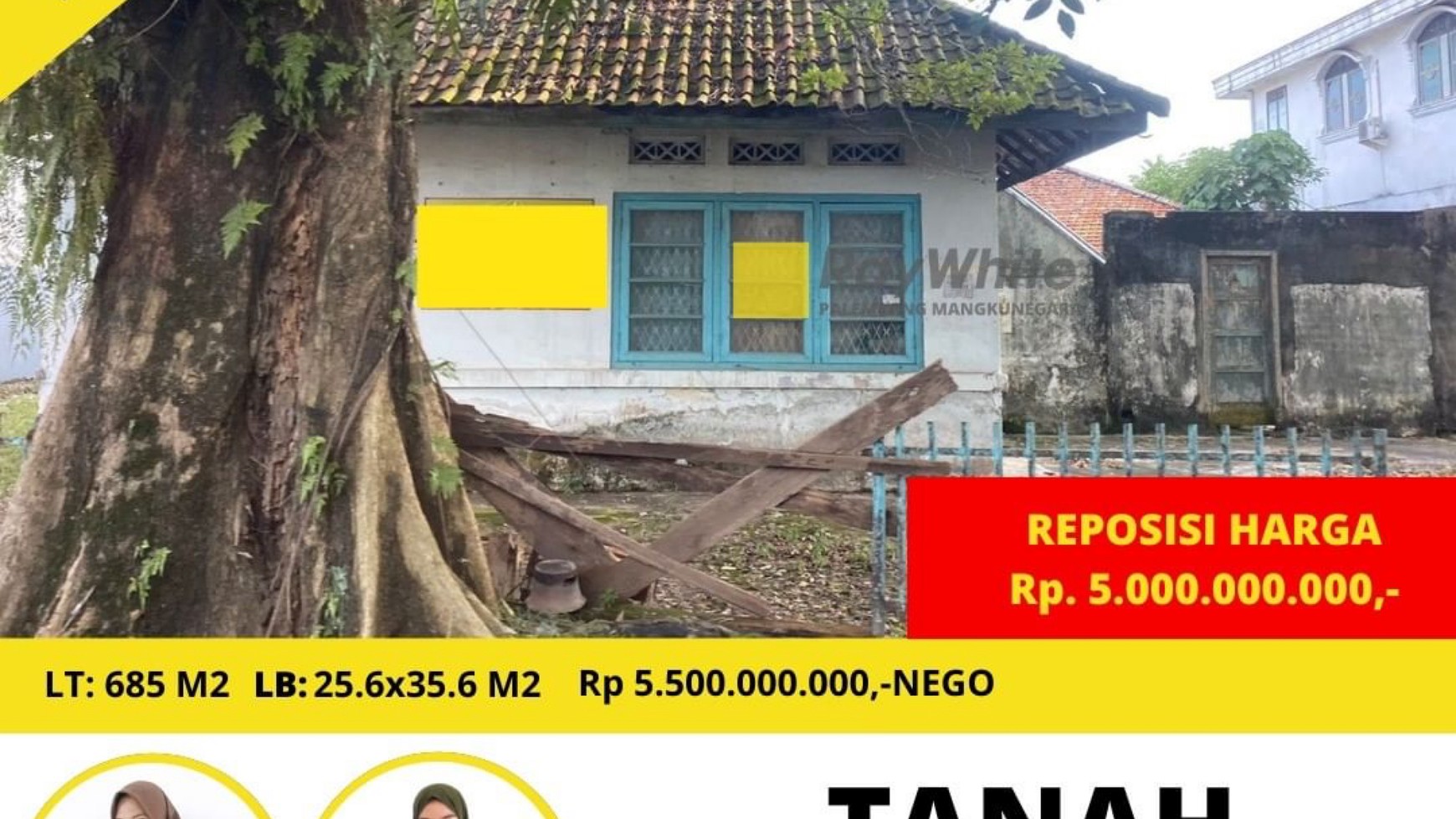 Tanah murah strategis tengah kota Palembang 