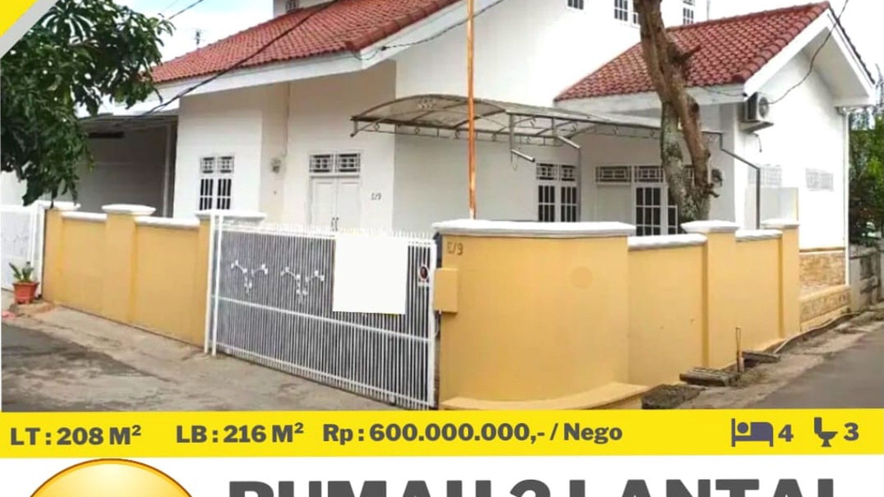 Rumah 2 Lantai Dijual Cepat