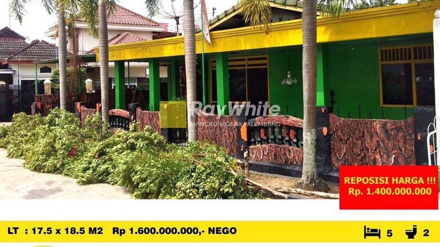 Rumah mewah dalam komp elite murah tengah kota palembang 