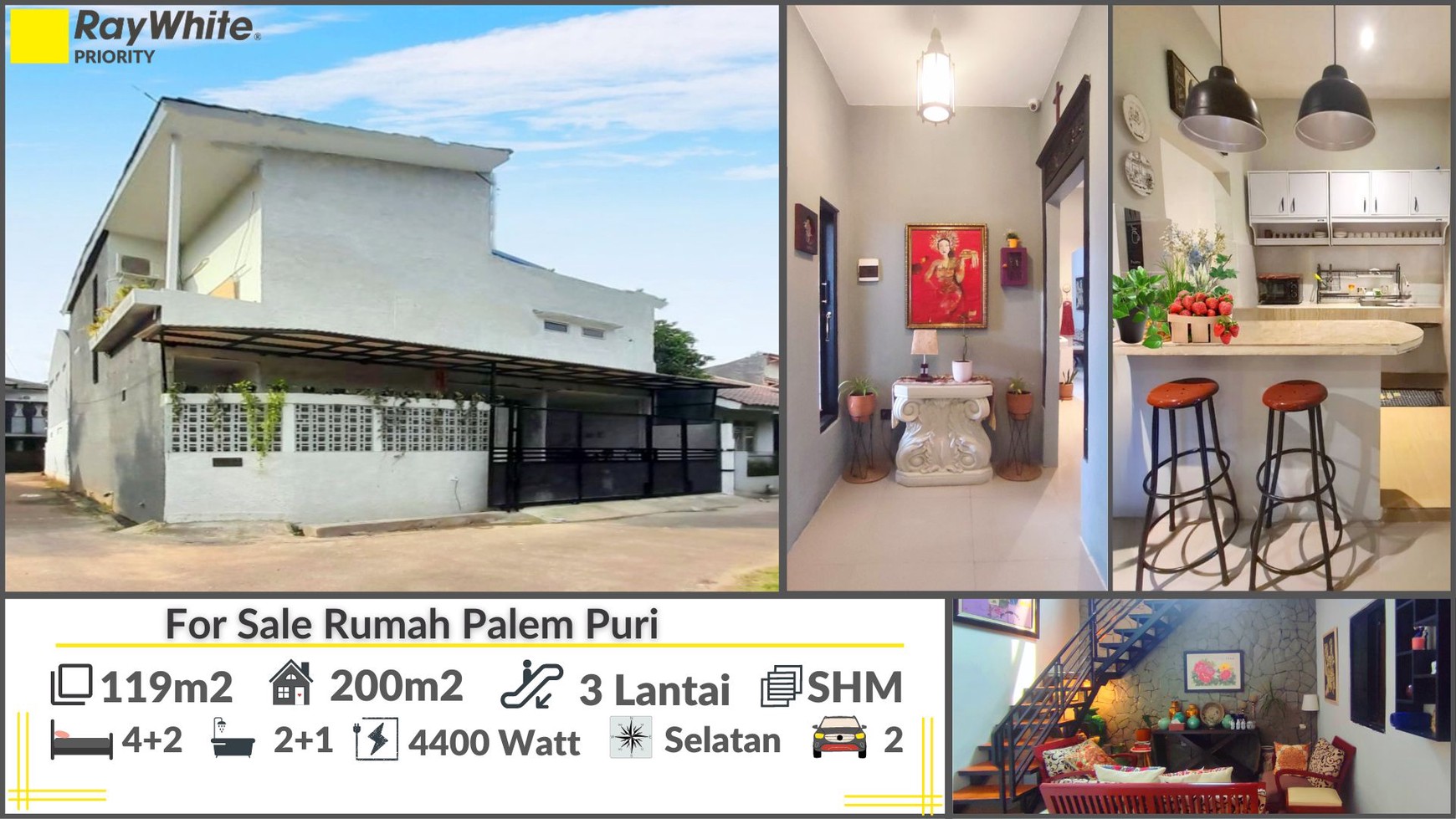 Rumah Hook Cantik Minimalis Luas 119m2 Harga 2.35M Nego di Kawasan Bintaro