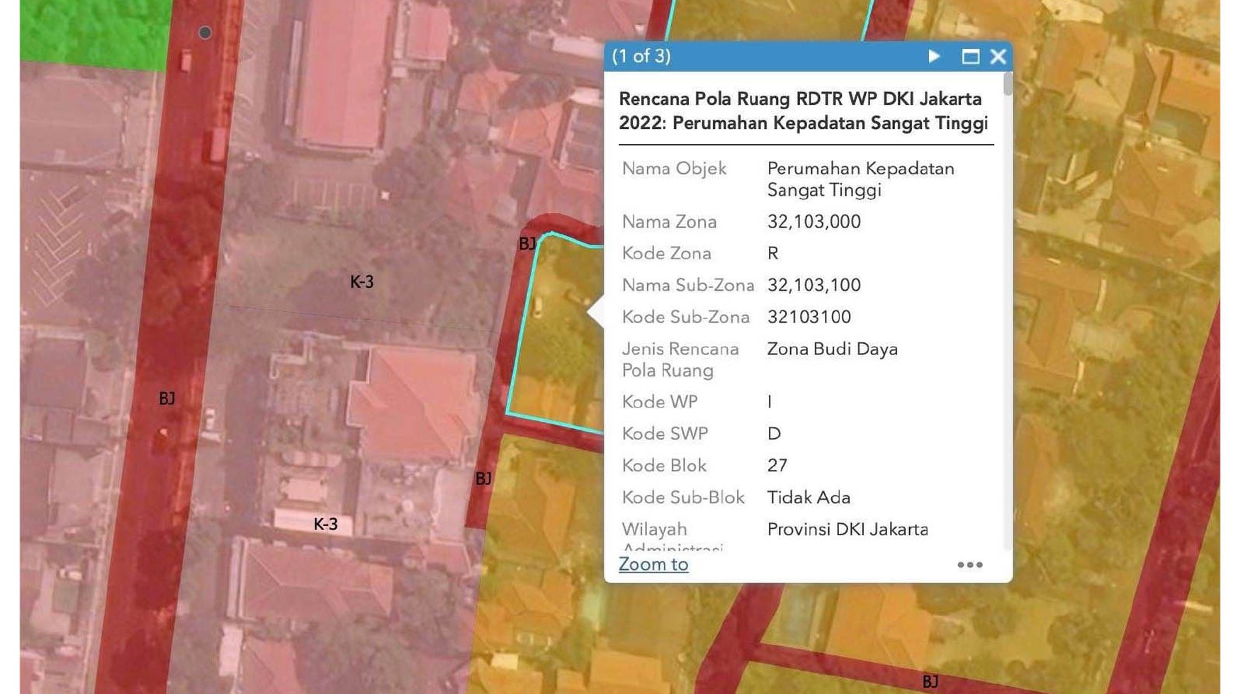 Tanah Jl Rembang, Kemang Luas 535m2