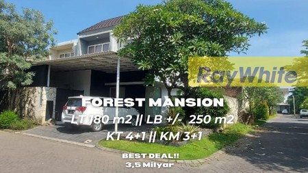 dijual Rumah Plus Private Swimming Pool Forest Mansion Surabaya Barat