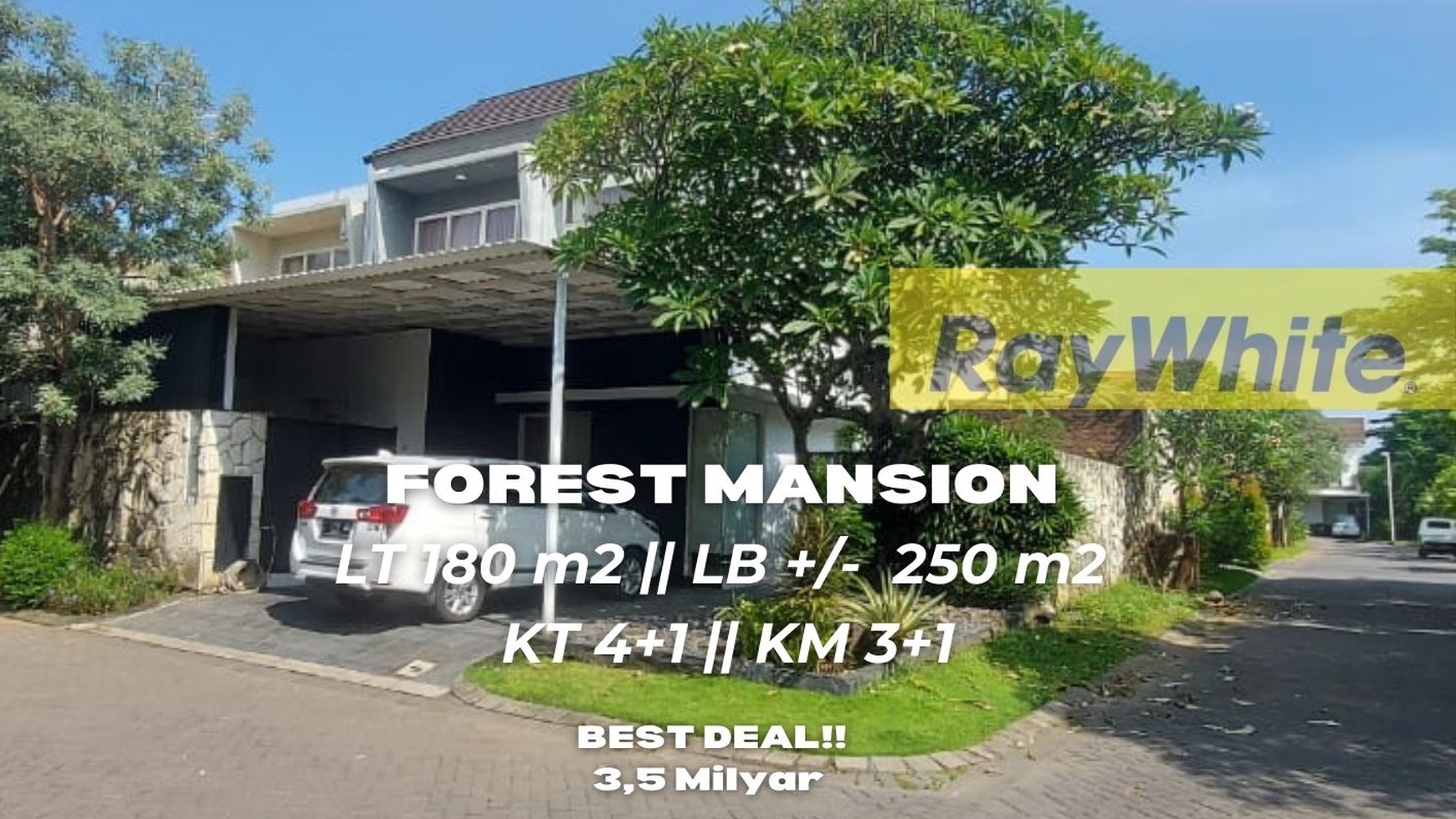 dijual Rumah Plus Private Swimming Pool Forest Mansion Surabaya Barat