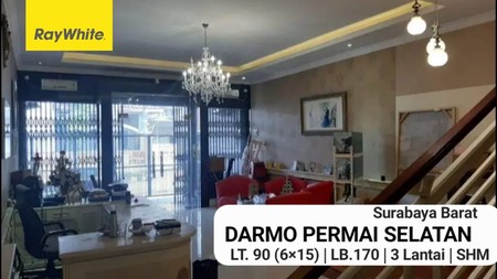 Dijual Rumah Nol jalan Raya Darmo Permai Selatan - 3 Lantai - Cocok buat Segala Usaha dekat PAPAYA , Bon Ami