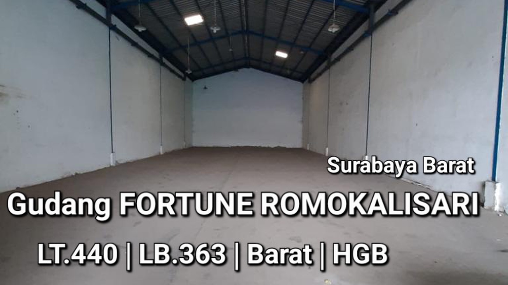 Dijual Gudang Fortune Romokalisari - Surabaya Barat - Strategis dekat TOL - Barang Langka - Bagus