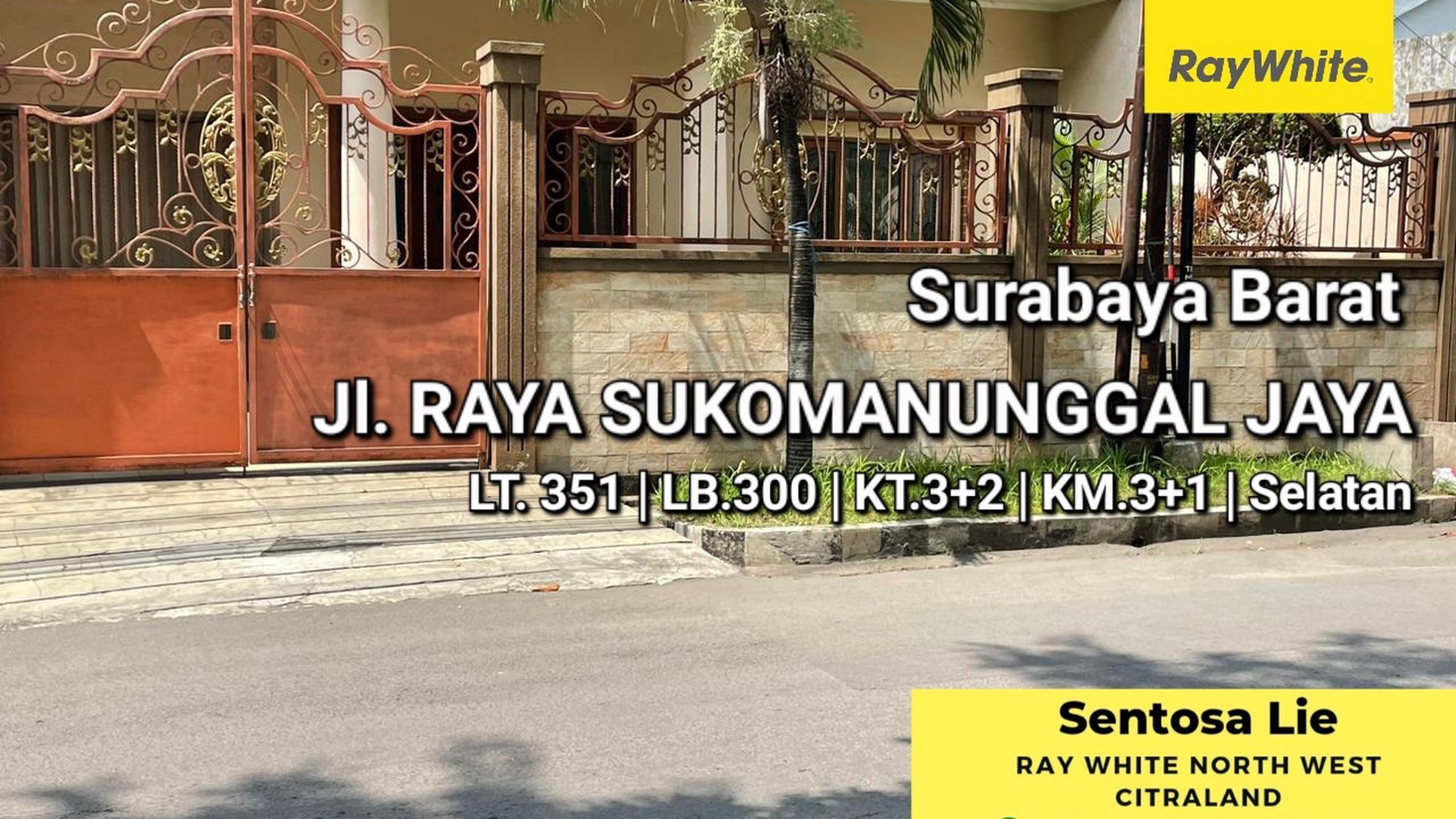 Dijual / Disewakan Rumah Raya Sukomanunggal Jaya - Surabaya Barat - Cantik Siap Huni