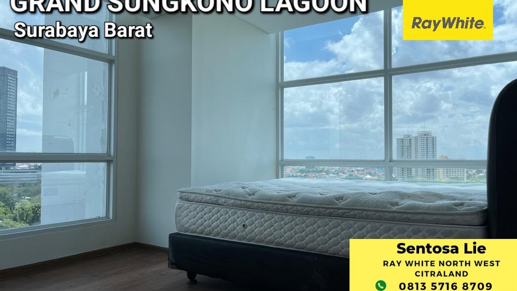 Dijual Apartemen Grand Sungkono Lagoon 1 Bedroom unit CORNER + Bonus SEMI Furnished, AC, Waterheater + SMART Door Lock System