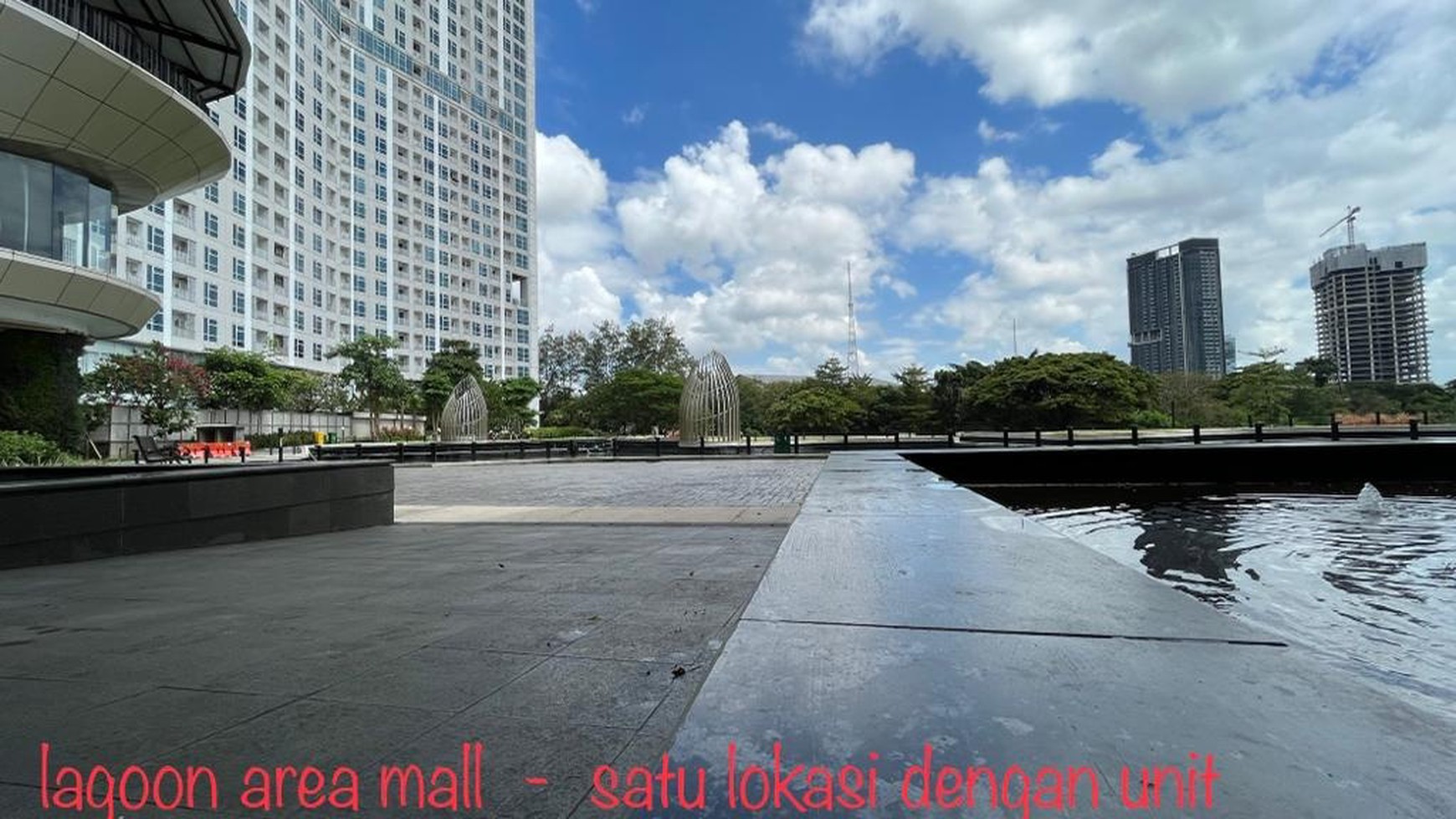 Dijual Apartemen Grand Sungkono Lagoon 1 Bedroom unit CORNER + Bonus SEMI Furnished, AC, Waterheater + SMART Door Lock System