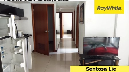 Dijual Apartemen Waterplace Residence 3Bedroom Full Furnished Selangkah ke Pakuwon Mall, PTC, Supermall Surabaya Barat