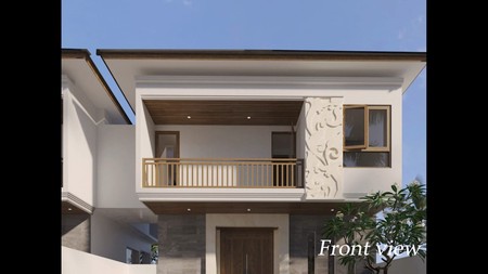 For Sale 2 Bedroom Freehold Beautiful Off Plan Villa with Rice Field View in Ubud