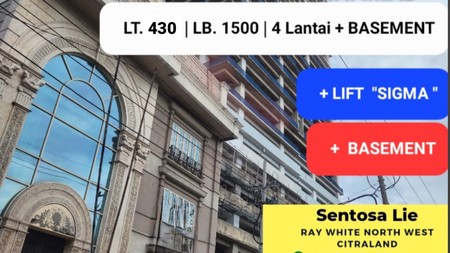 Gedung Jalan HR Muhammad - 4 lantai + Lift + Parkiran BASEMENT 20 mobil - Strategis Nol Jalan Komersial area cocok buat Segala Usaha 