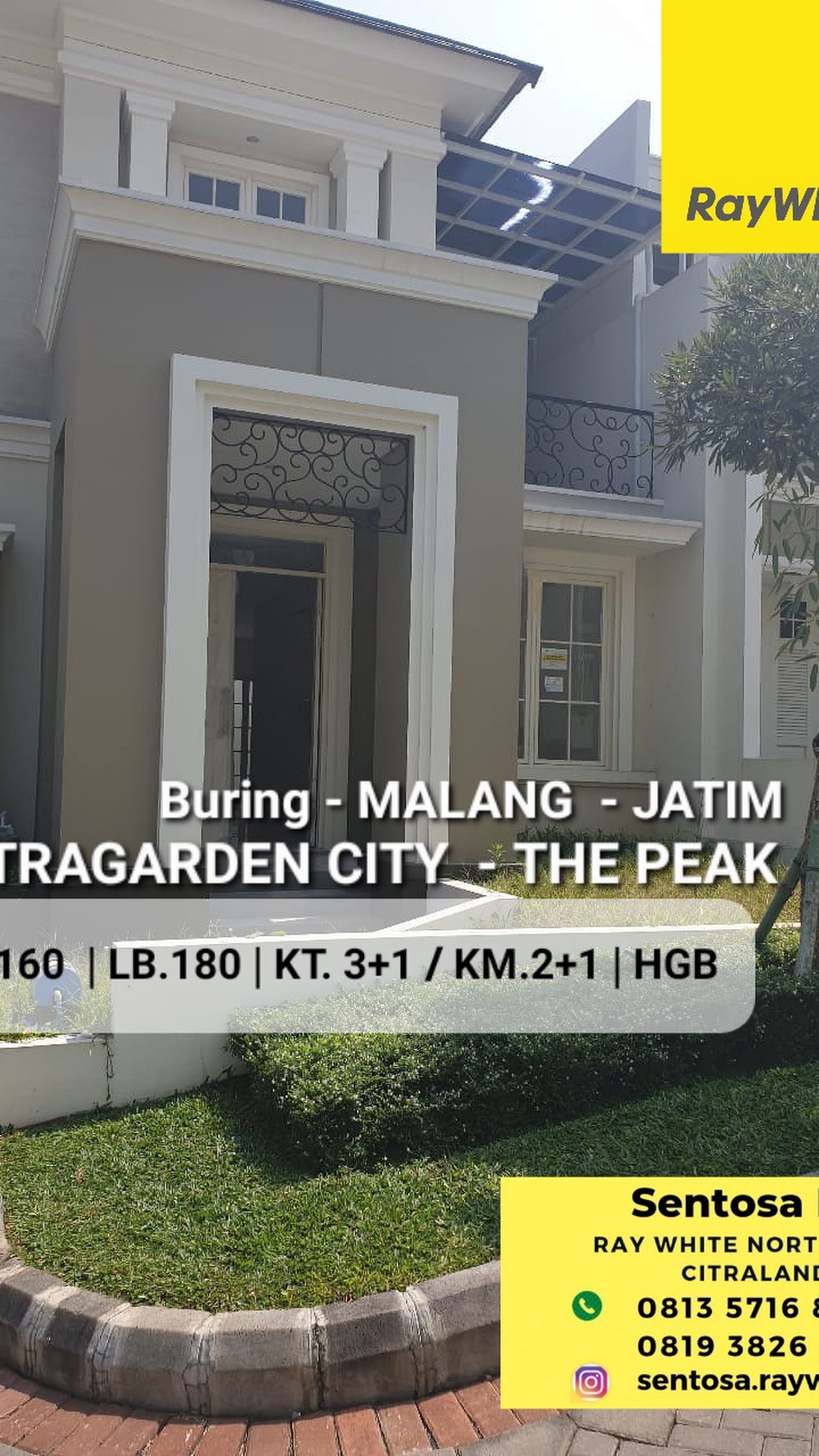 Rumah Citra Garden City  - The Peak - Buring - Malang - Jatim