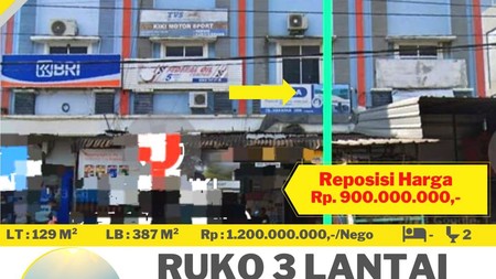 Ruko 3 lantai di Pasar kota karang Teluk Betung timur