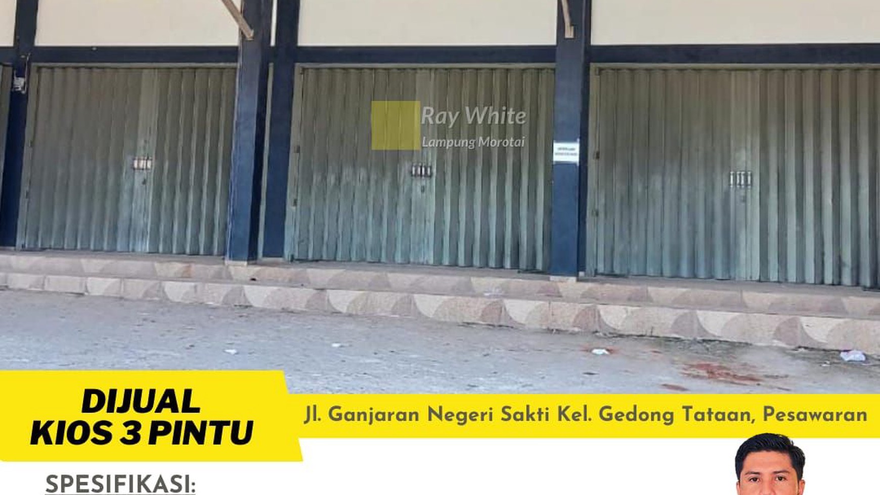 Kios Murah 3 Pintu di Jalan Raya Ganjaran Gedong Tataan Pesawaran