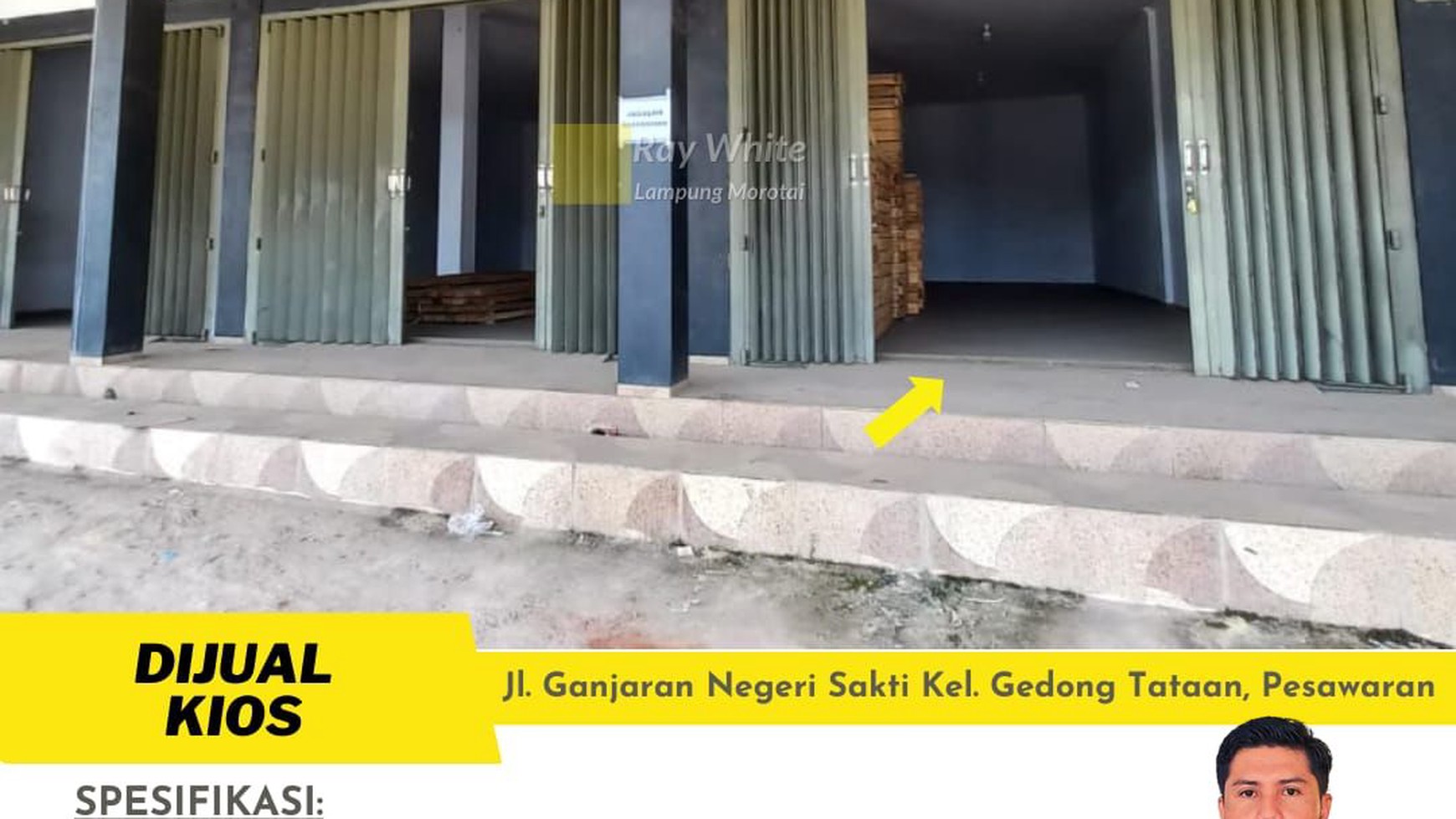 Kios 1 Pintu di Jalan Raya Ganjaran Negeri Sakti Pesawaran