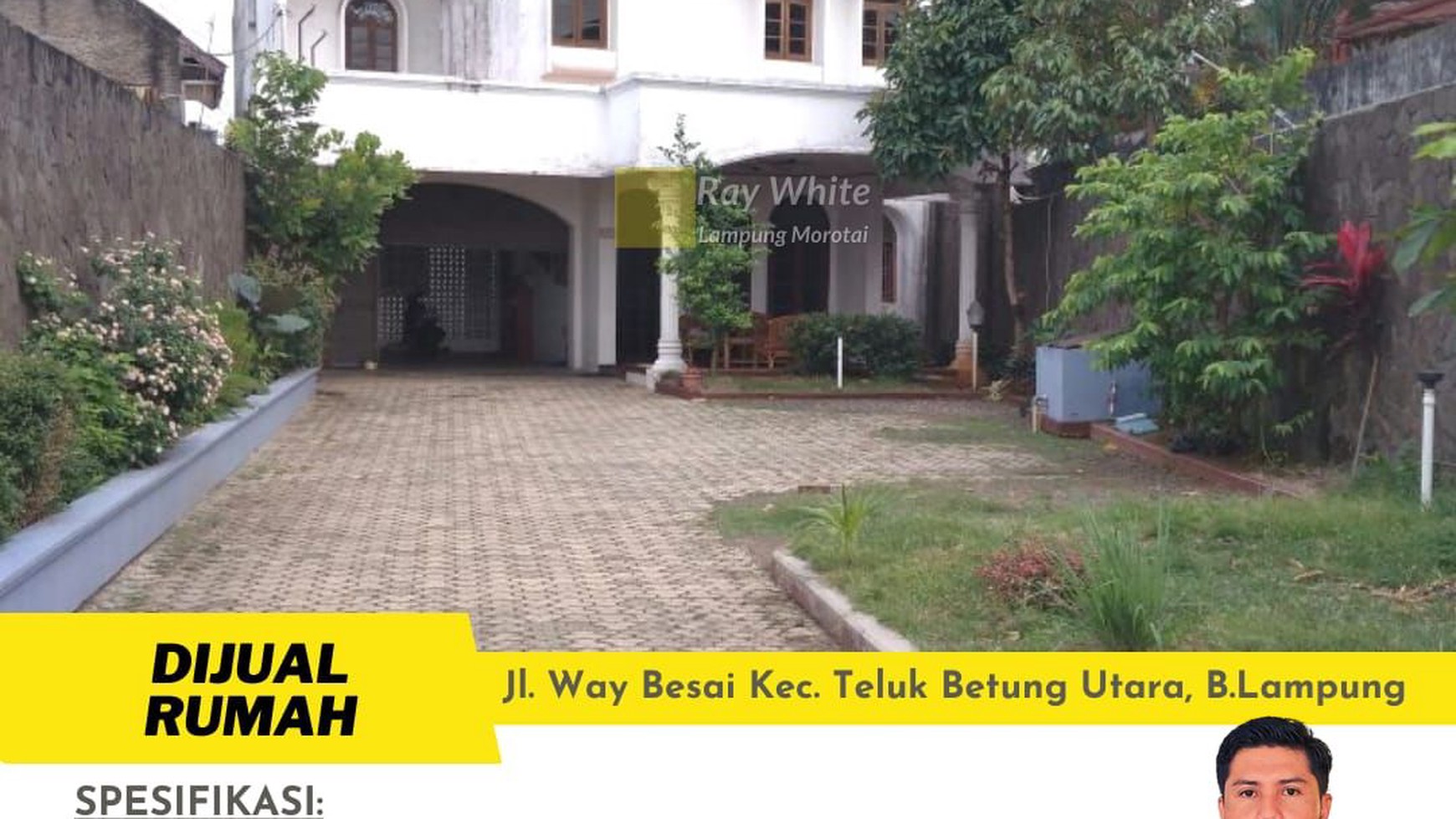 Rumah Tanah 594m2 di Way Besai Teluk Betung Utara Bandar Lampung