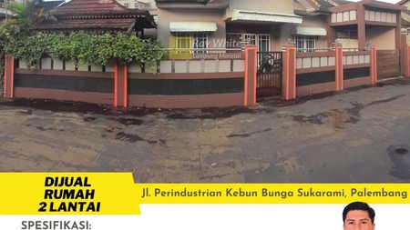 Rumah Kamar Tidur 3+1 di Kebun Bunga Sukarami Palembang